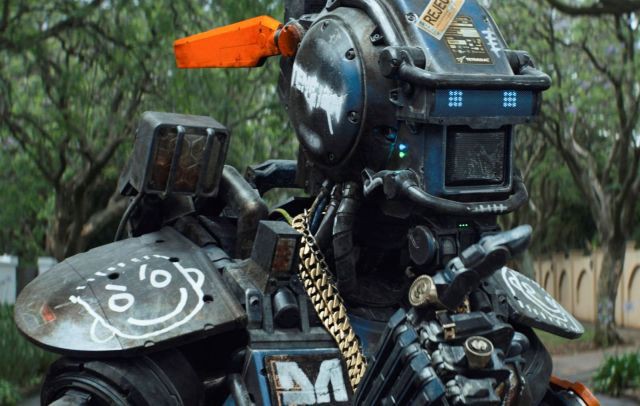 A still from Chappie, the movie about policebots and Die Antwoord.