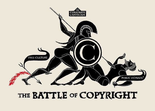 Battle of Copyright! Illustration by Christopher Dombres.