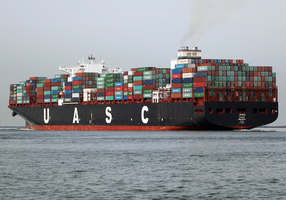 A fully loaded container ship — globalization in action. Photo by Roel Hemkes.